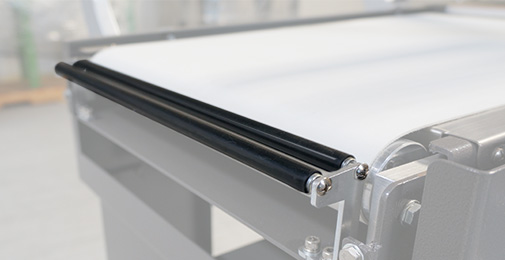 Transition Rollers on Discharge Conveyor